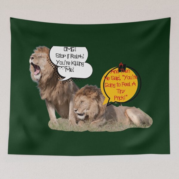 Item preview, A Lion Telling A Joke designed and sold by TeesbyGinyard.