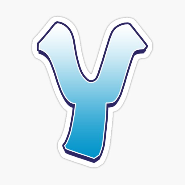 Letter Y Blue Sticker