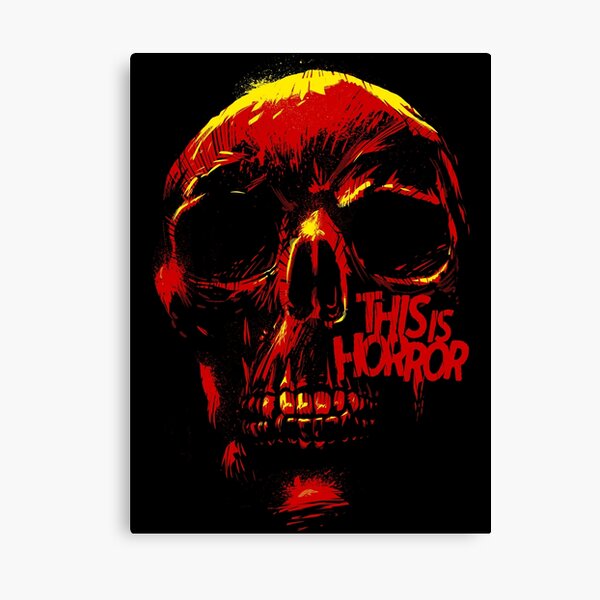 This Is Horror Classic Red on Black Skull Canvas Print