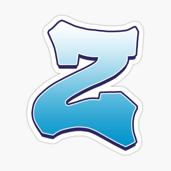 Letter Z Blue Sticker
