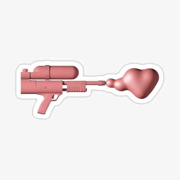 Bubble Gum Gun - Make Love Not War Sticker