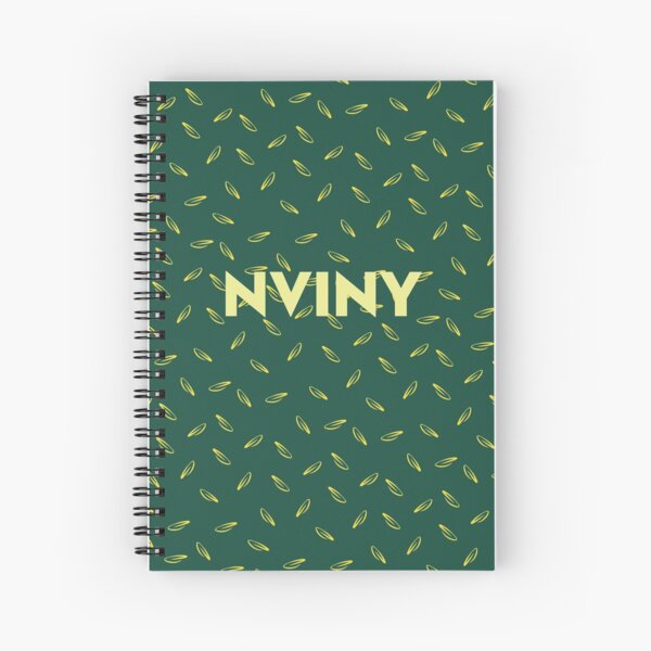 Yellow Leaf Pattern Spiral Notebook