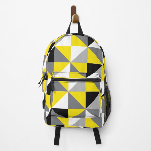 Item preview, Color Block Triangles in Yellow + Black designed and sold by latheandquill.