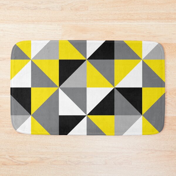 Item preview, Color Block Triangles in Yellow + Black designed and sold by latheandquill.