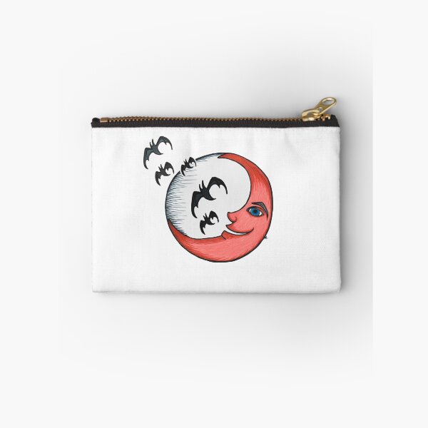 Item preview, Smiling Crescent Moon with Bats designed and sold by The White Bat.