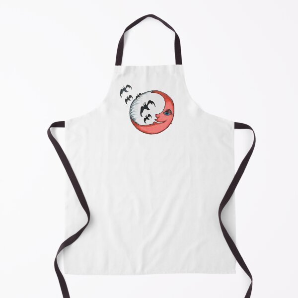 Item preview, Smiling Crescent Moon with Bats designed and sold by The White Bat.