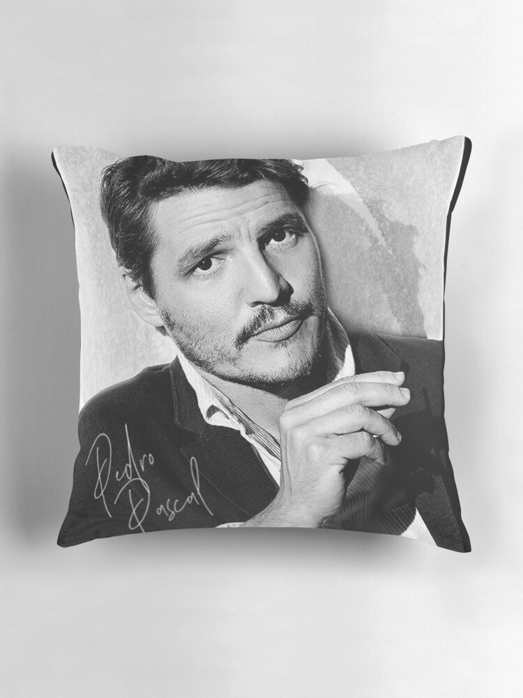 Thumbnail 3 of 4, Pillow, Pedro Pascal - BW III designed and sold by TheMouse91.