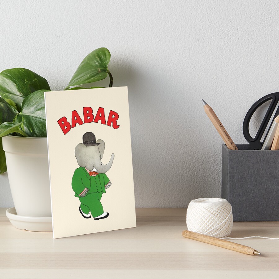 "Babar the elephant" Art Board Print by oldschoolkids Redbubble
