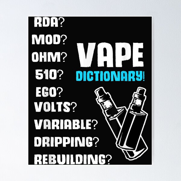 Artikel-Vorschau von Vape Dictionary Shirt RDA MOD OHM VOLT DRIP Teacher, designt und verkauft von Lukifo-Super.