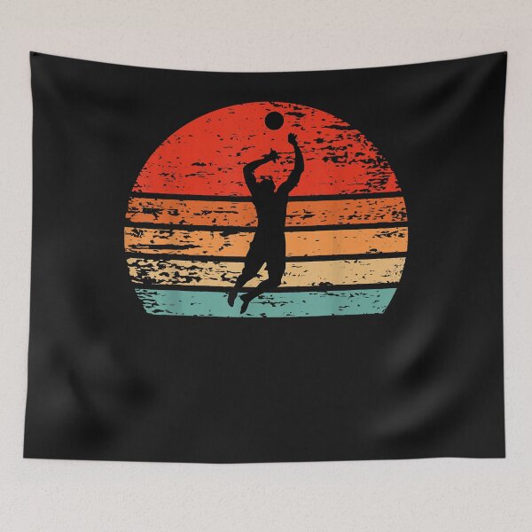 Artikelvorschau, Vintage Retro Volleyball Player Men T-Shirt entworfen und verkauft von Lukifo-Super.