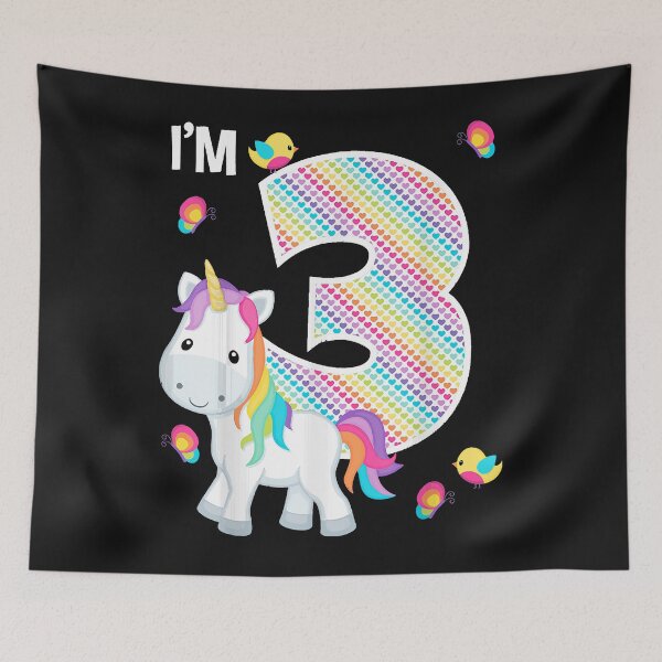 Item preview, Unicorn 3rd Birthday 3 Year Old Birthday Girl Unicorn Bday T-Shirt designed and sold by Lukifo-Super.
