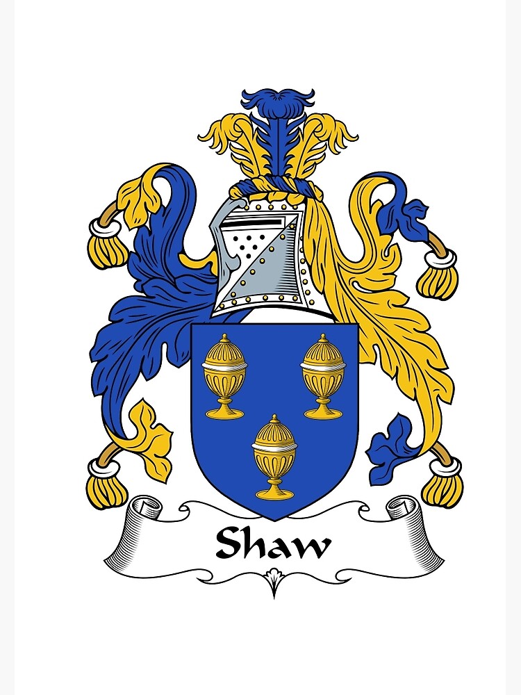 "Shaw Coat of Arms / Shaw Family Crest" Spiral Notebook by