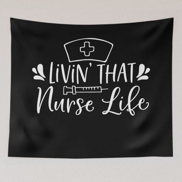 Item preview,  Livin’ That Nurse Life Nurse Life Apparel in White  designed and sold by Dollfacedesign.