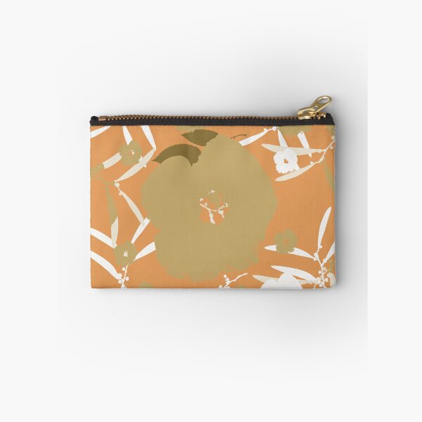 Item preview, Bold Blossoms - Khaki and White on Pale Coral designed and sold by AlteredAtelier.
