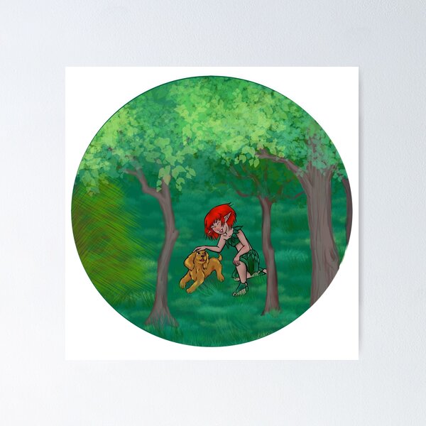 Item preview, Walking my pup in the woods designed and sold by Ashli Edge.