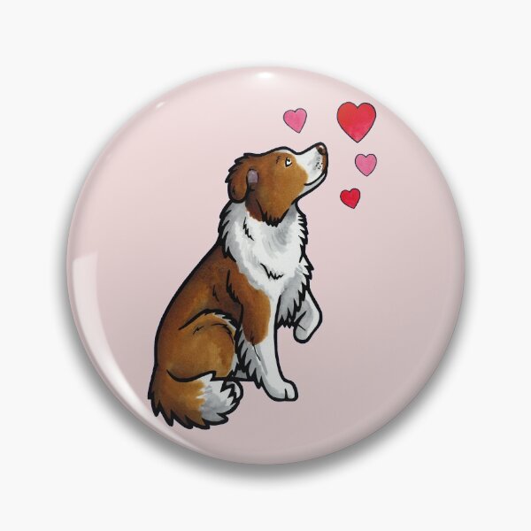 Item preview, Border Collie love (red) designed and sold by animalartbyjess.