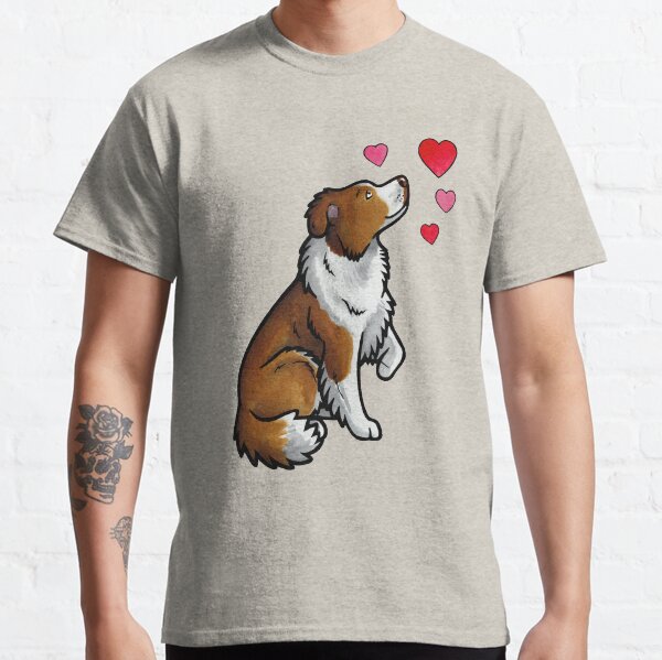 Item preview, Border Collie love (red) designed and sold by animalartbyjess.