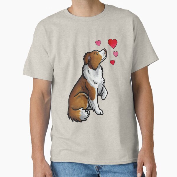 Item preview, Border Collie love (red) designed and sold by animalartbyjess.