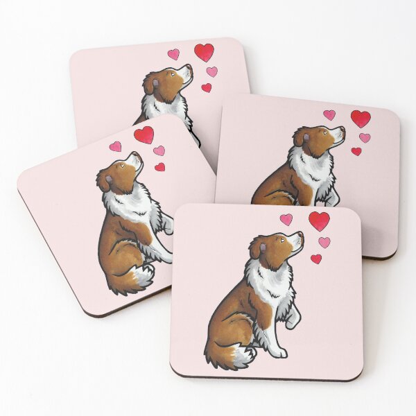 Item preview, Border Collie love (red) designed and sold by animalartbyjess.