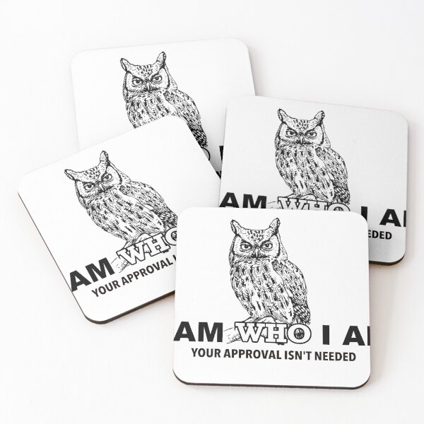 Item preview, I am WHO I am - Owl designed and sold by Whidbey-Tees.
