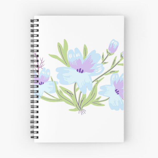 Item preview, Pastel Blue and Violet Flowers designed and sold by fabibar.