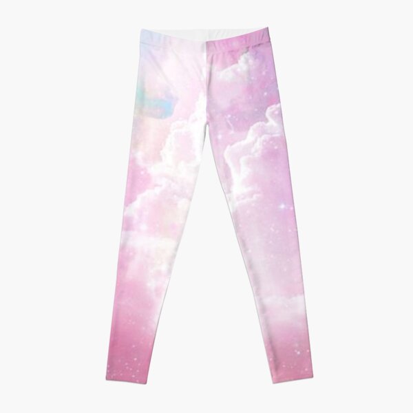 Pastel pink galaxy leggings