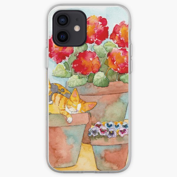 Sleeping Kittens and Geraniums iPhone Soft Case