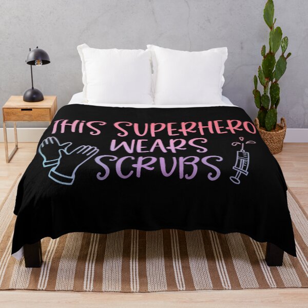 Item preview, This Superhero Wears Scrubs designed and sold by Dollfacedesign.