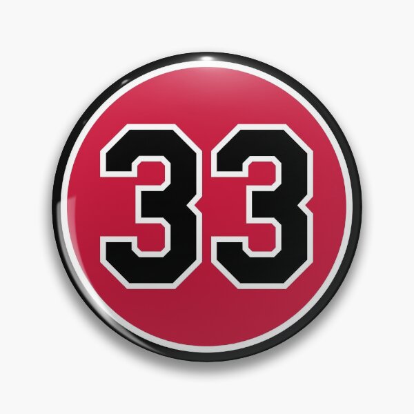 Artikelvorschau, Trikotnummer von Scottie Pippen #33 entworfen und verkauft von StickBall.