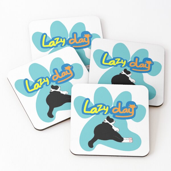Item preview, Lazy day With me, Black & White cat designed and sold by Pookko17Design.