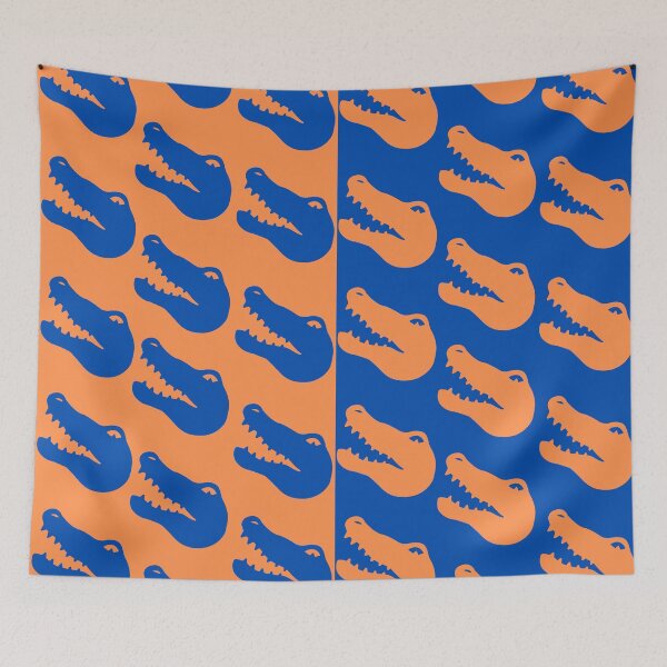 Item preview, Orange and Blue Gator Patter designed and sold by Anako Design.