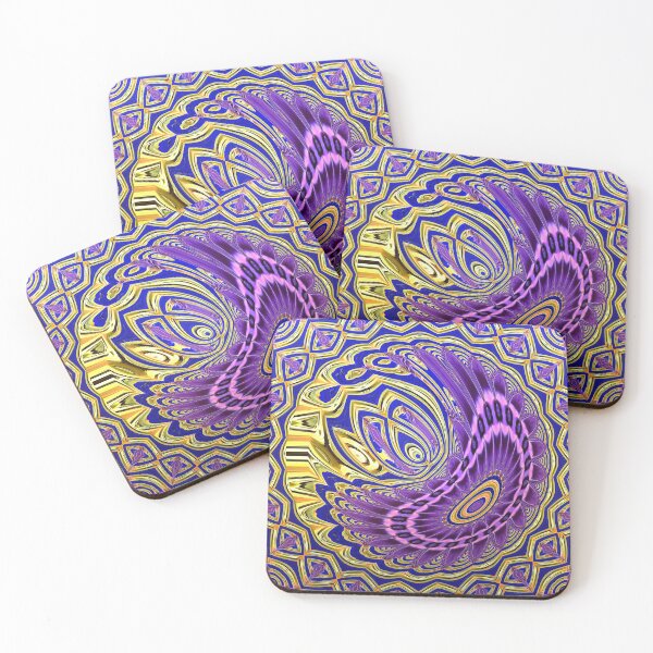 Item preview, Purple Gold and Blue Mandala Enfolding designed and sold by SeaChangeDesign.