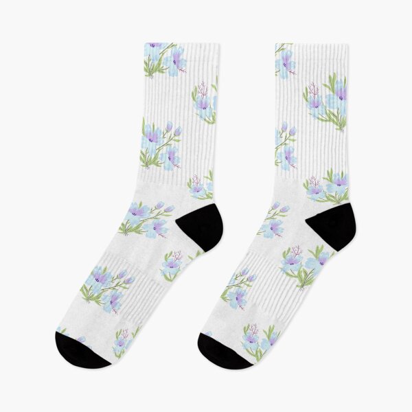 Item preview, Pastel Blue and Violet Flowers designed and sold by fabibar.