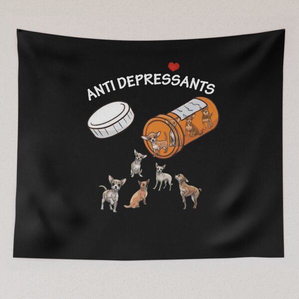 Item preview, Antidepressant Chihuahua orange bottle designed and sold by Unique-Tees.
