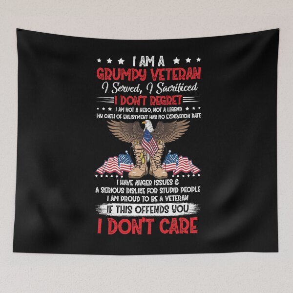 Item preview, I Am A Grumpy Veteran I Served I Sacrificed I Don't Regret Independence Day 4th Of July designed and sold by BaseStore.