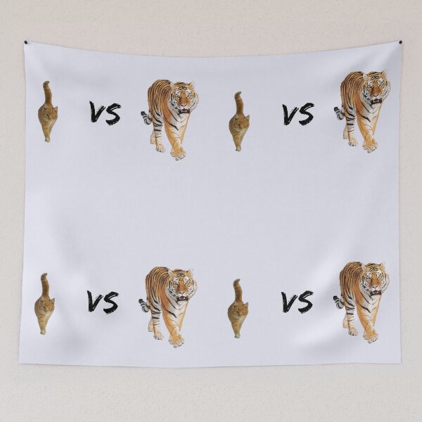 Item preview, Cat VS Tiger designed and sold by DailyVibe.