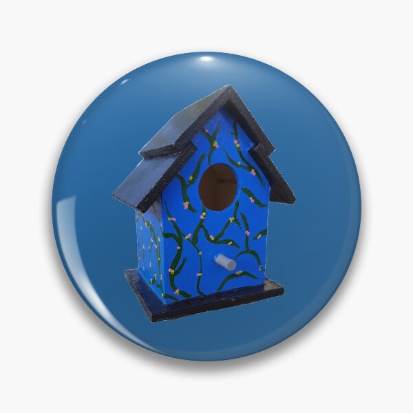 Item preview, Blue Flowery Birdhouse designed and sold by Art-by-AbbyRodz.