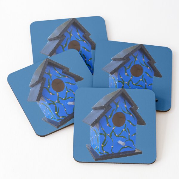 Item preview, Blue Flowery Birdhouse designed and sold by Art-by-AbbyRodz.