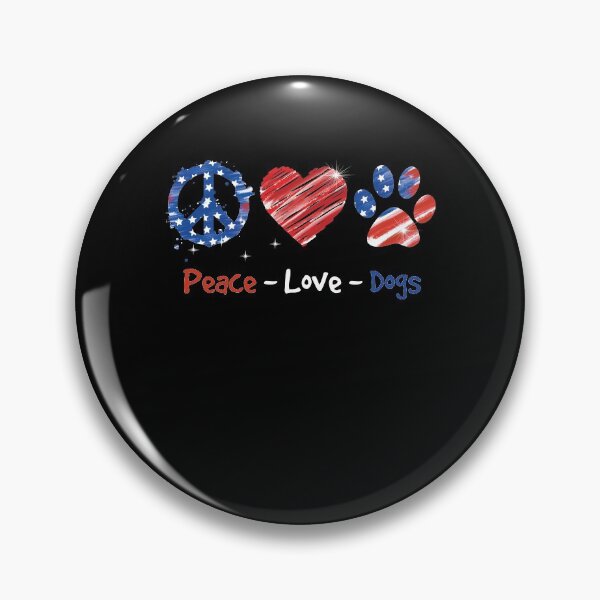 Item preview, Peace Love Dogs USA Flag Independence Day 4th Of July designed and sold by BaseStore.