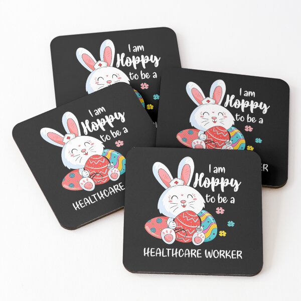 Item preview, I Am Happy To Be A Healthcare Worker 95 - 02 nurses, nursery, nursing, nurse day, nurse quotes, nursing gifts, bunny, eggs designed and sold by davidcgonzale.