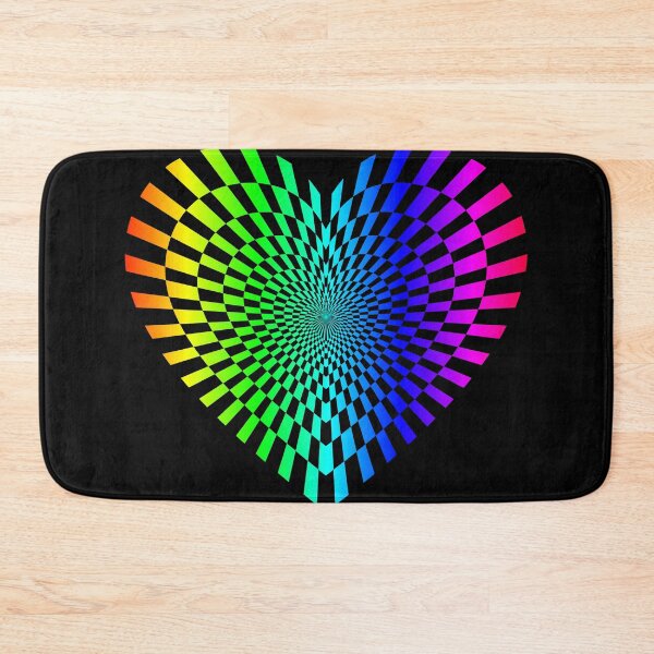 Item preview, Heart Optical Illusion - Colorful Rainbow Abstract Op Art designed and sold by LordAudes.
