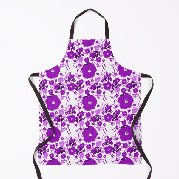 Item preview, Bold Blossoms - Purple on White designed and sold by AlteredAtelier.