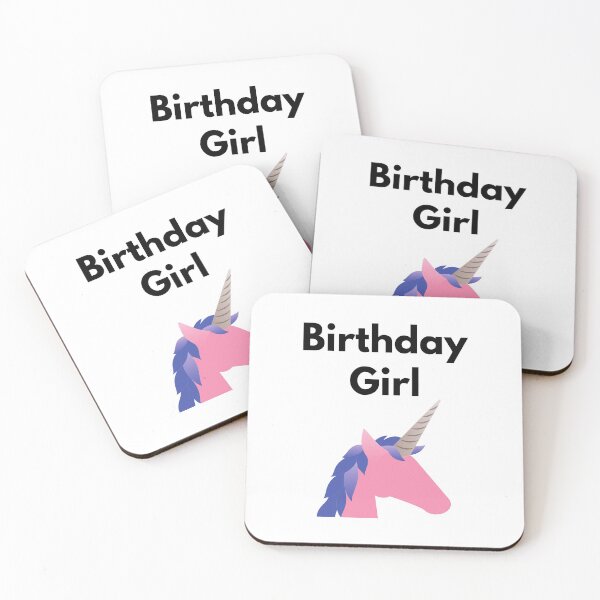 Item preview, Birthday Girl Unicorn Pink and Blue designed and sold by JRice66.