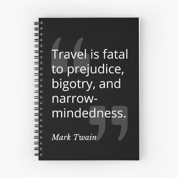 Item preview, Travel is Fatal Mark Twain Quotation designed and sold by Primal Frog.
