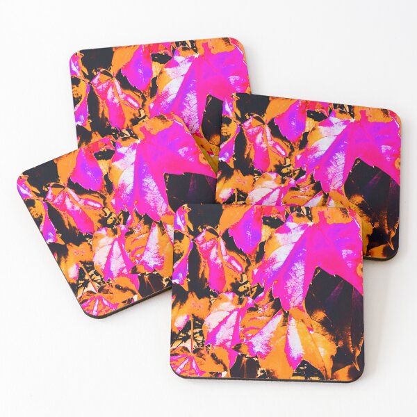 Item preview, Melbourne Art Brown Pink Leaf Pattern image design  designed and sold by MelbourneGarden.