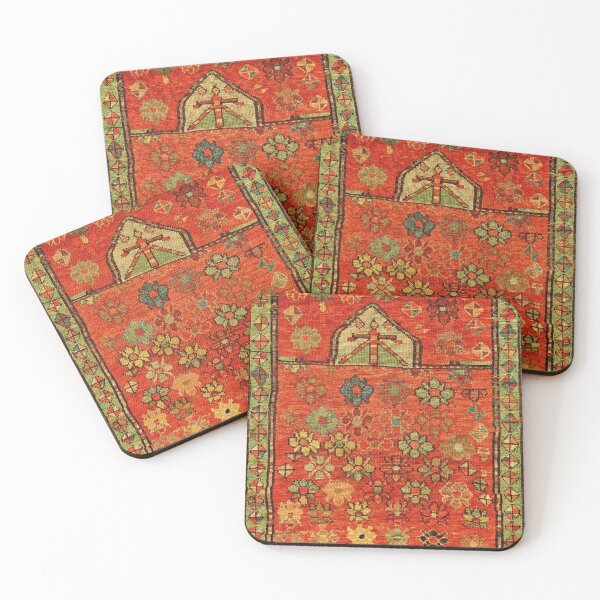 Item preview, Antique Caucasian Floral Rug Print designed and sold by Vicky Brago-Mitchell®.