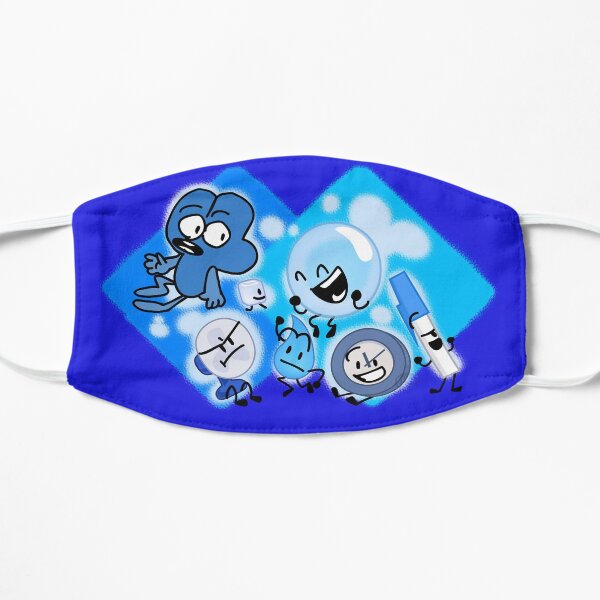 BFDI True Blue Friends Characters Flat Mask