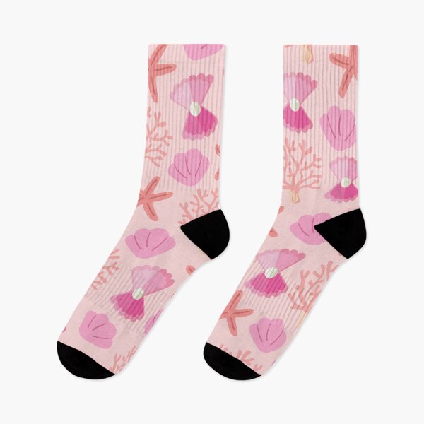 Item preview, Pink Tropical Seashell, Sea Star, Coral Pattern designed and sold by thebig3-.