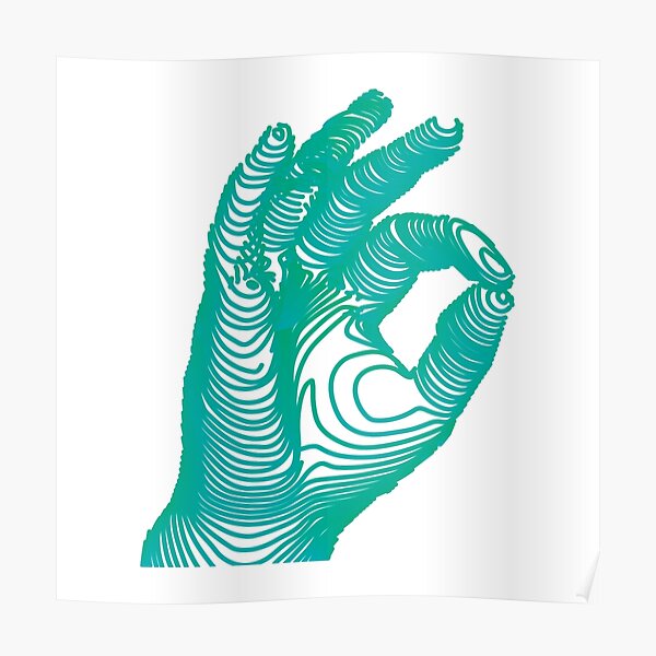 super hand emoji. Poster