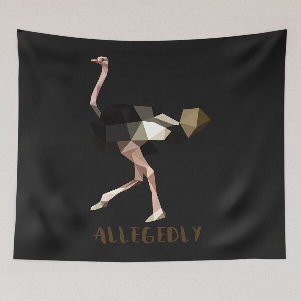 Item preview, Funny Allegedly Ostrich Flightless Birt Lovers White designed and sold by RachaelAndrew.